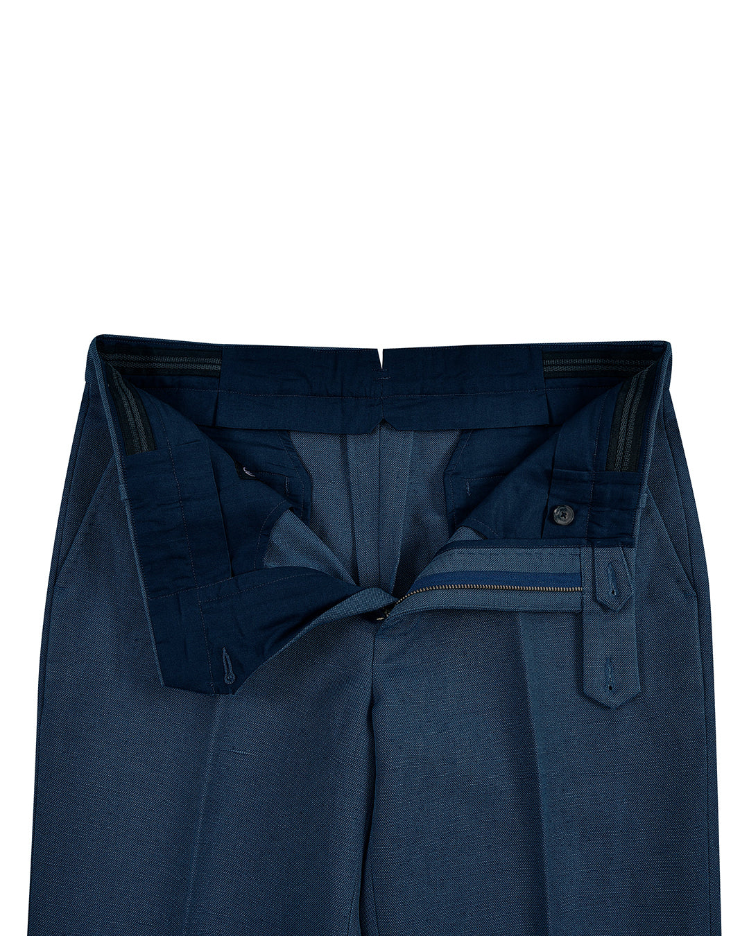 Linen Cotton Canvas: Steel Blue Dress Pant