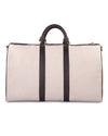 Duffle Bag in Canvas with Brogue Leather Trims