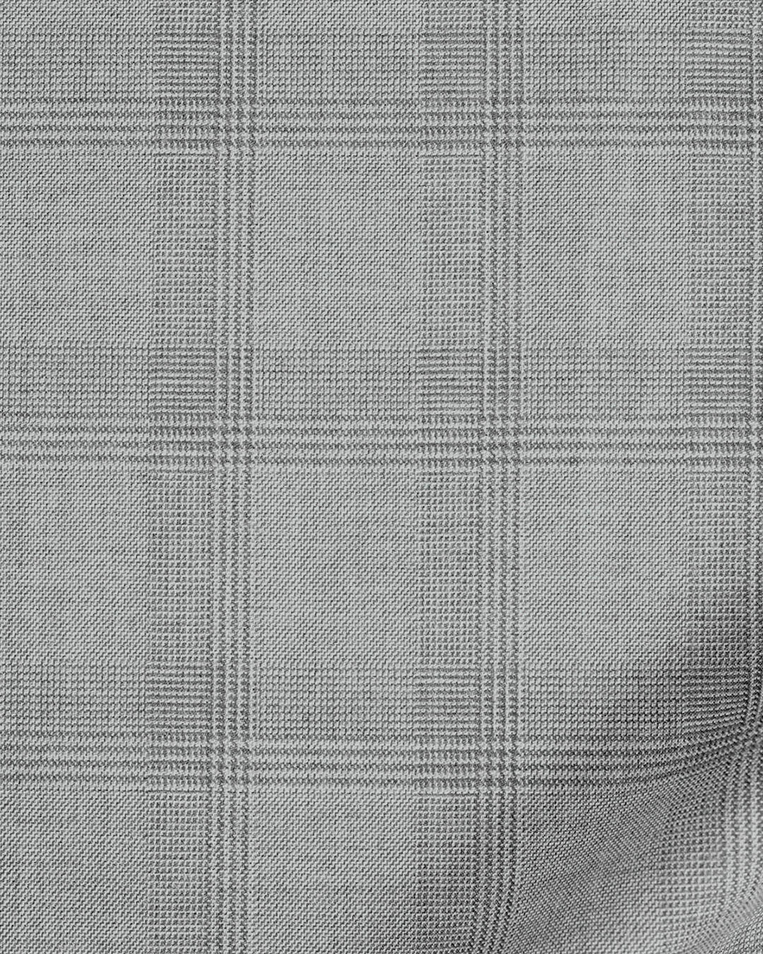 Drago: Super 160s Light Grey Prince of Wales Checks - 3