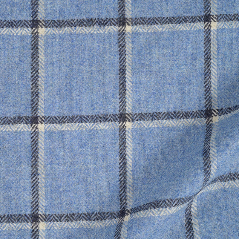 Cap Tweed in Blue Windowpane