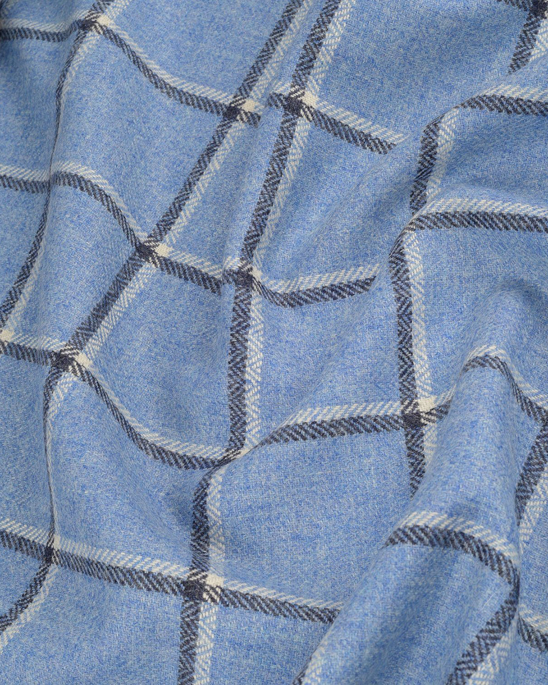 Dugdale Tweed: Blue Windowpane Jacket - 5
