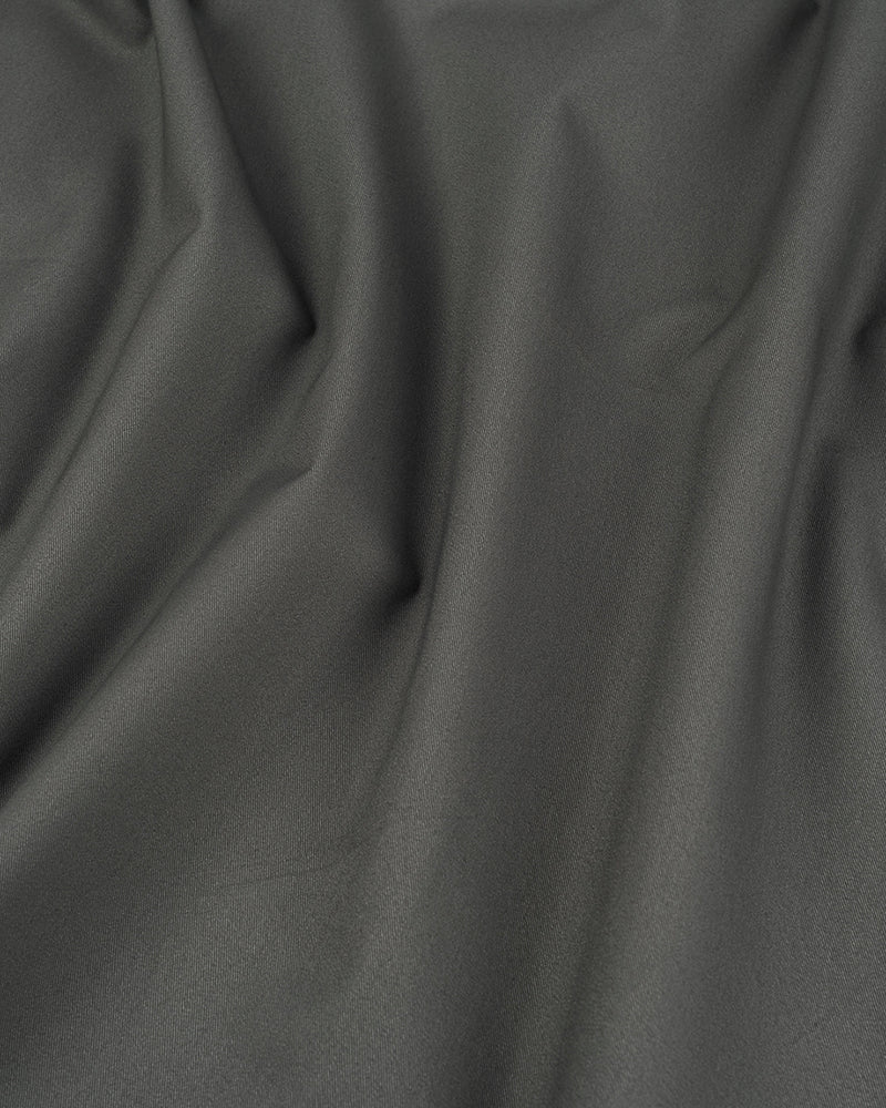 Ash Grey Twill Drawstring Pants