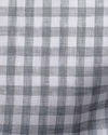 Albini Linen: Grey White Gingham