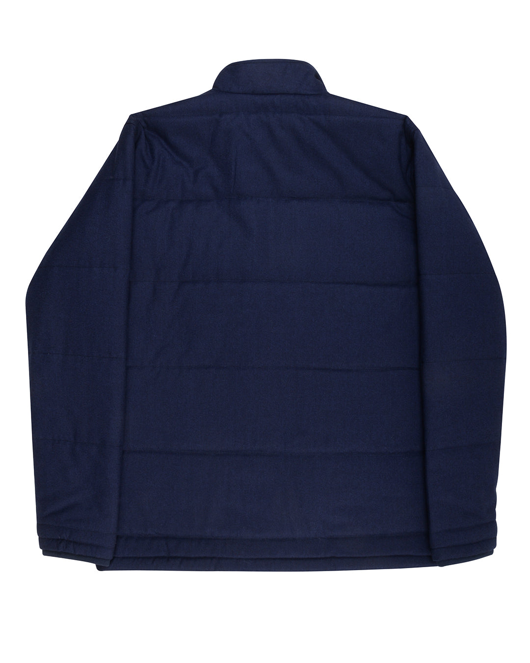 VBC Navy Wool Flannel Zipper Quilted Jacket - 4
