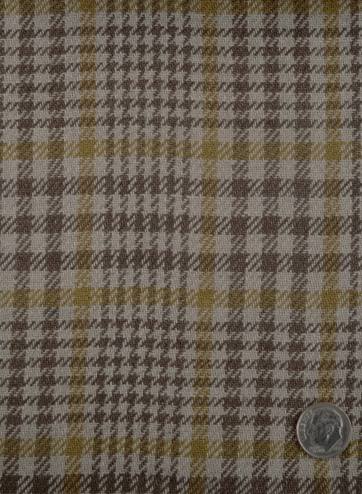 Dugdale Beige Brown Check With Gold Overcheck - 2
