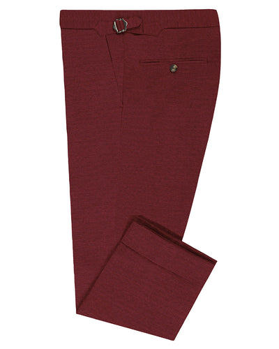 Dugdale Fine Worsted Pant- Burgundy