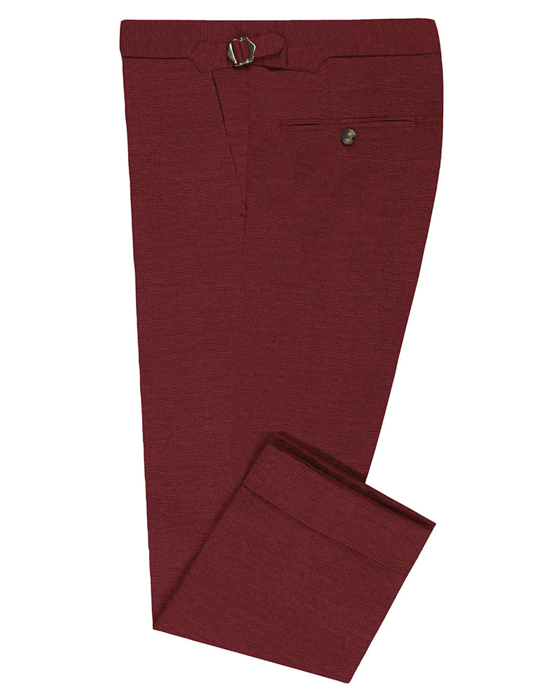 Dugdale Fine Worsted Pant- Burgundy