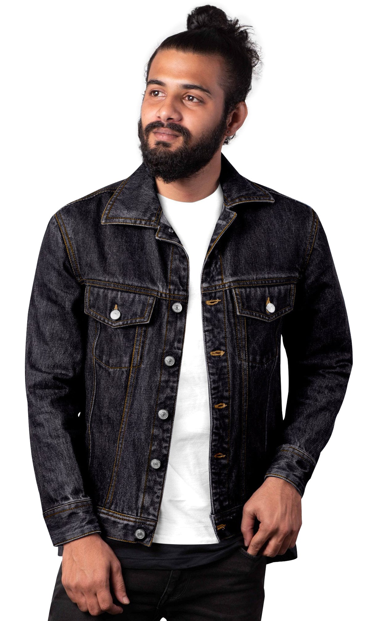 Denim Black Jacket - 1
