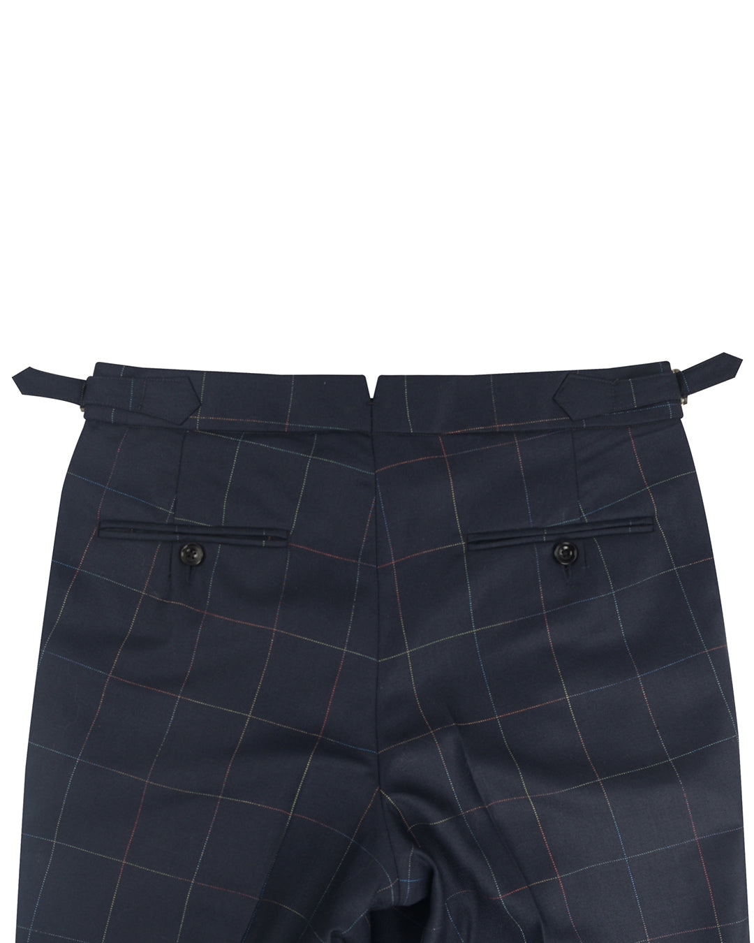 Dugdale Navy Windowpane Twill Pant - 4
