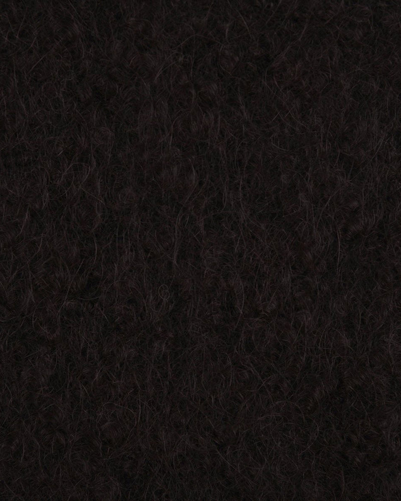 EThomas: Dark Brown Slubby Mohair Jacket