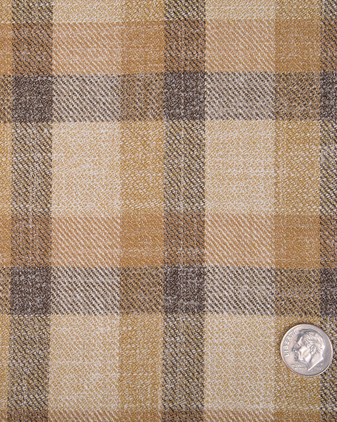 Ethomas Olive Green Beige Mustard Checks Jacket - 3