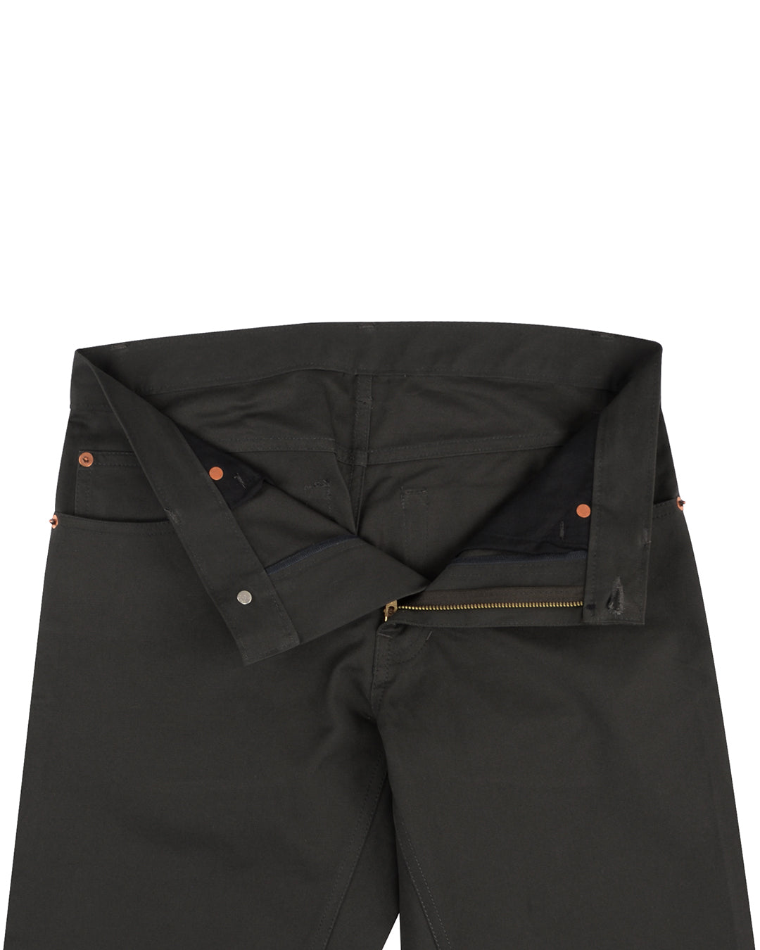 Faded Black Cotton Twill Jeans - 3