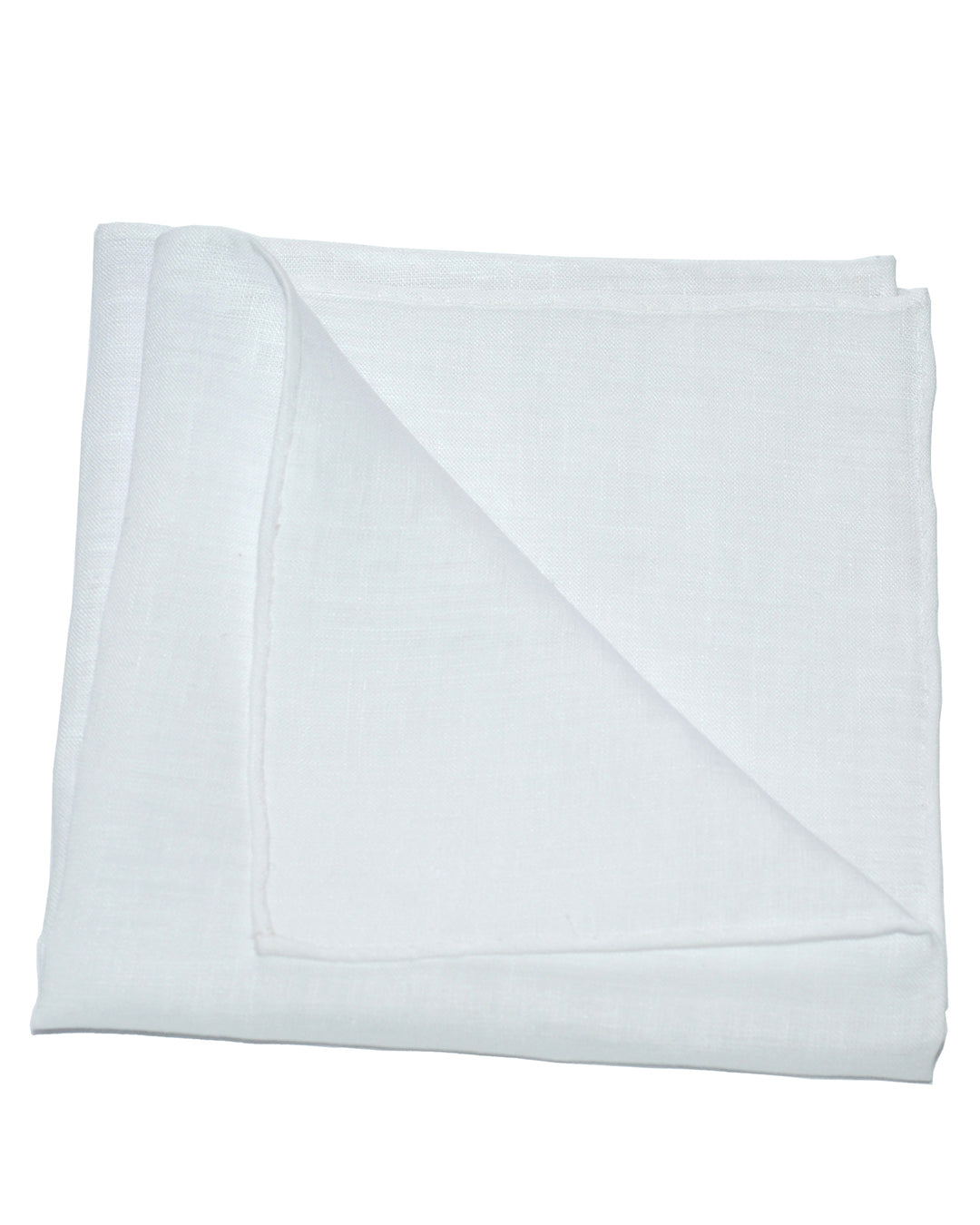 Pocket Square - Fine White Linen - 1