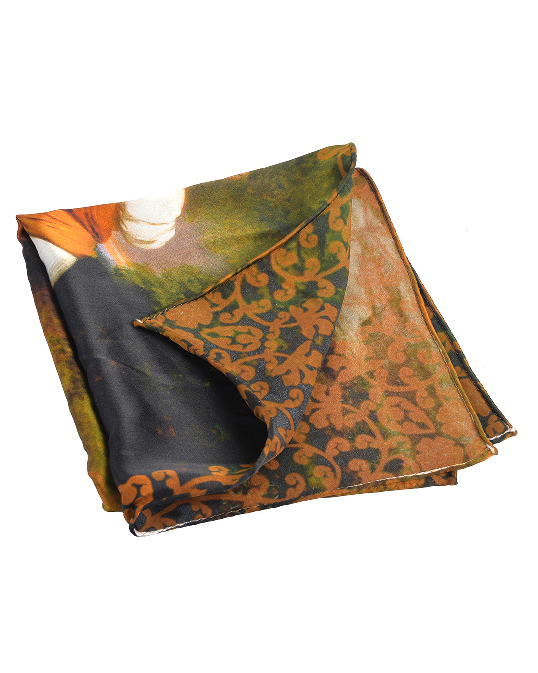 Pocket Square- Golden Floral With Beauty - 2