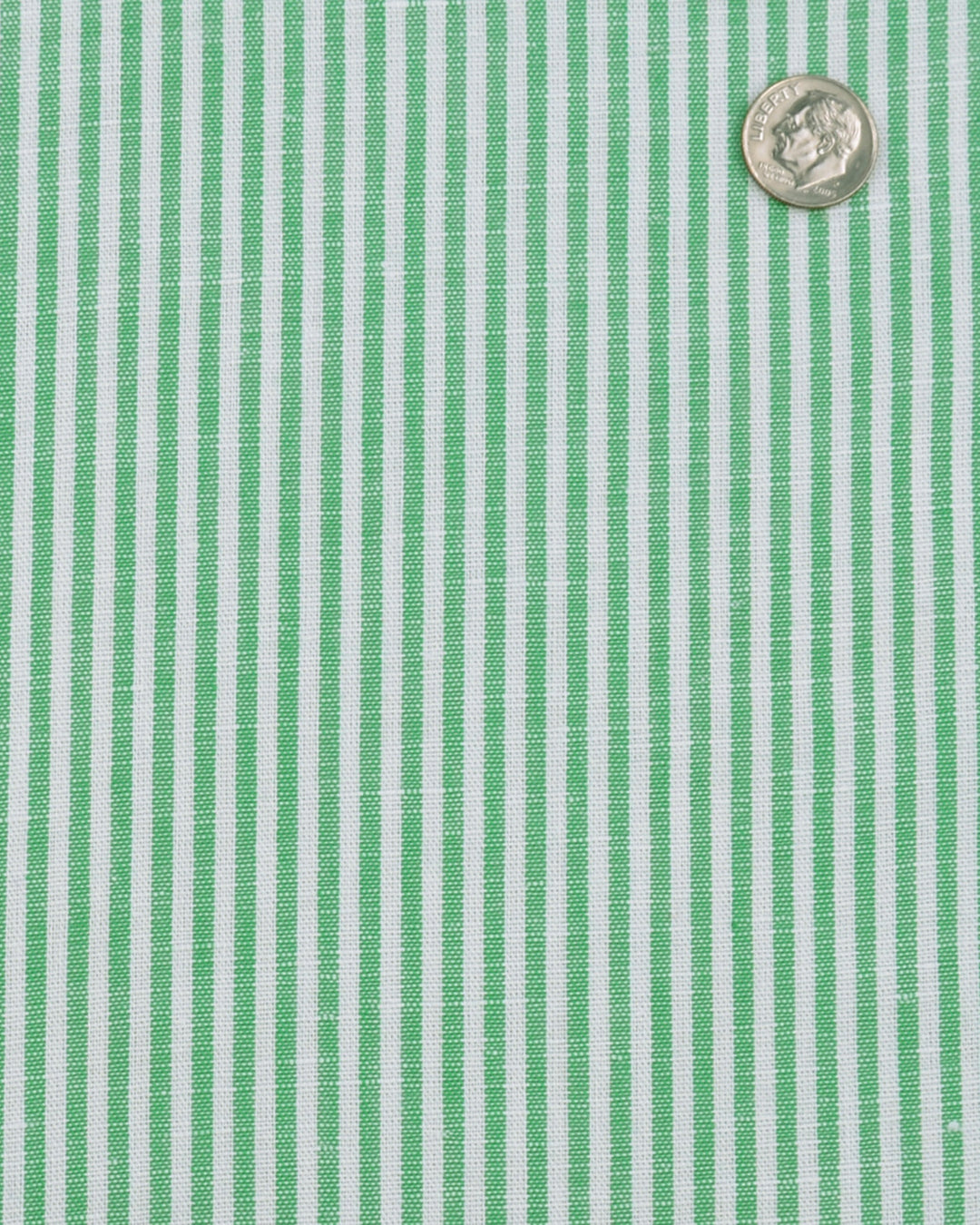 Linen: Green Candy  Stripes - 5