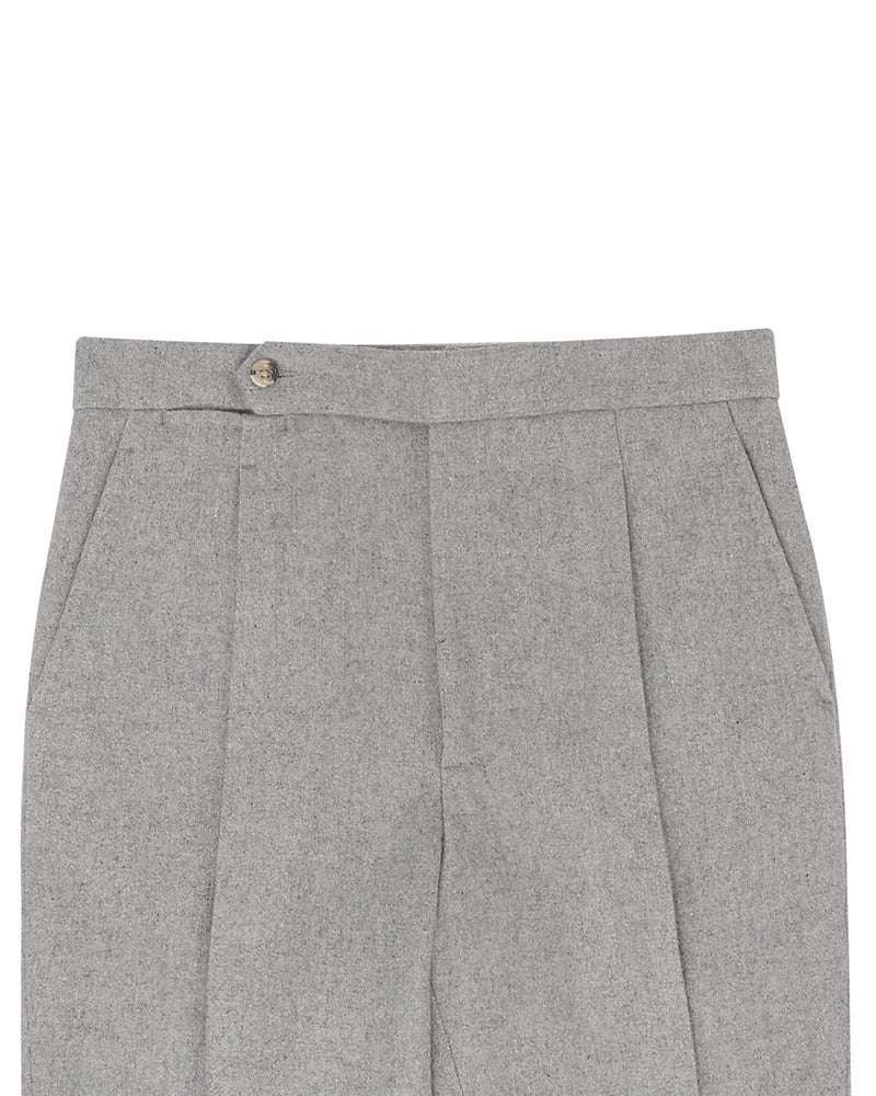 Light Grey Wool Flannel