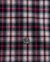 Pink Black White Madras Twill Flannel