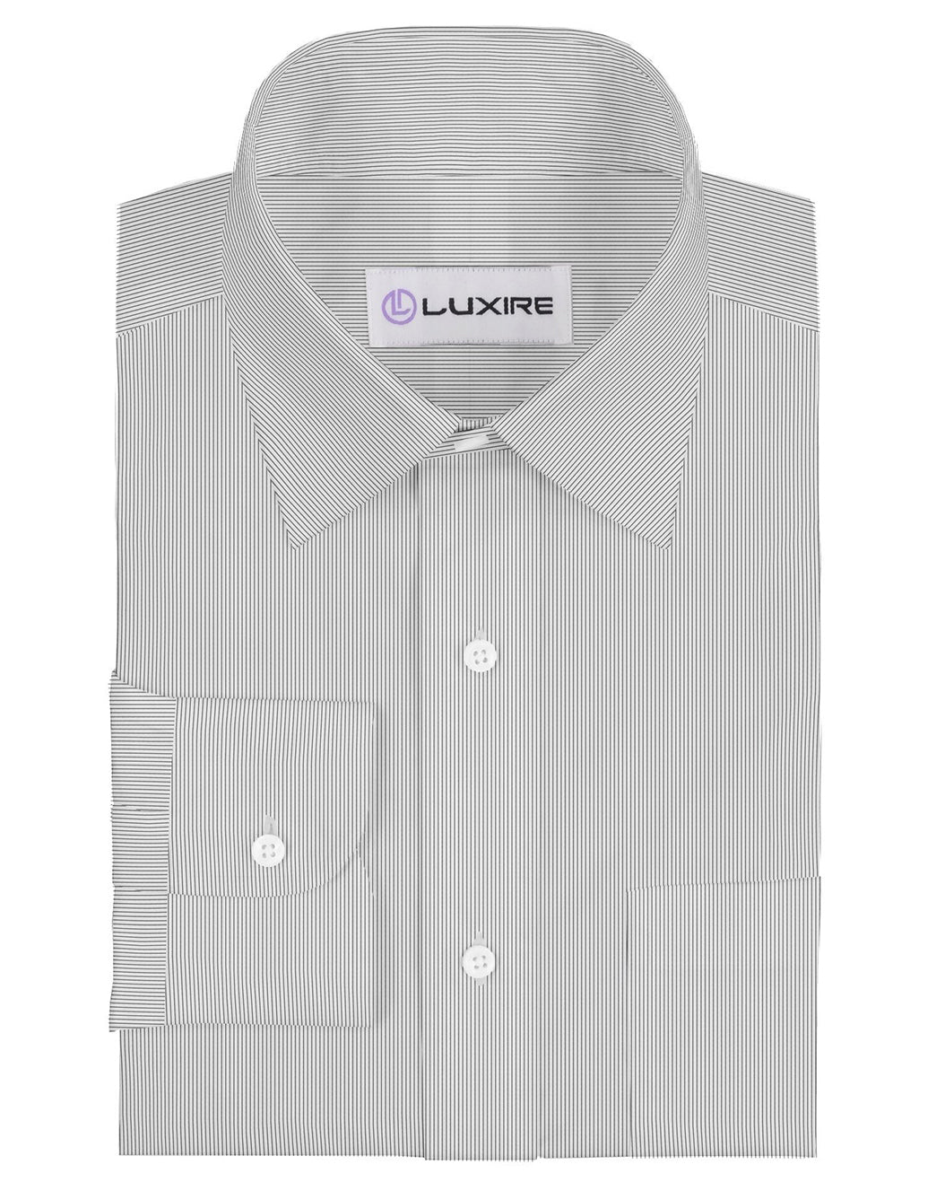 Black Pin Stripes on White - 1