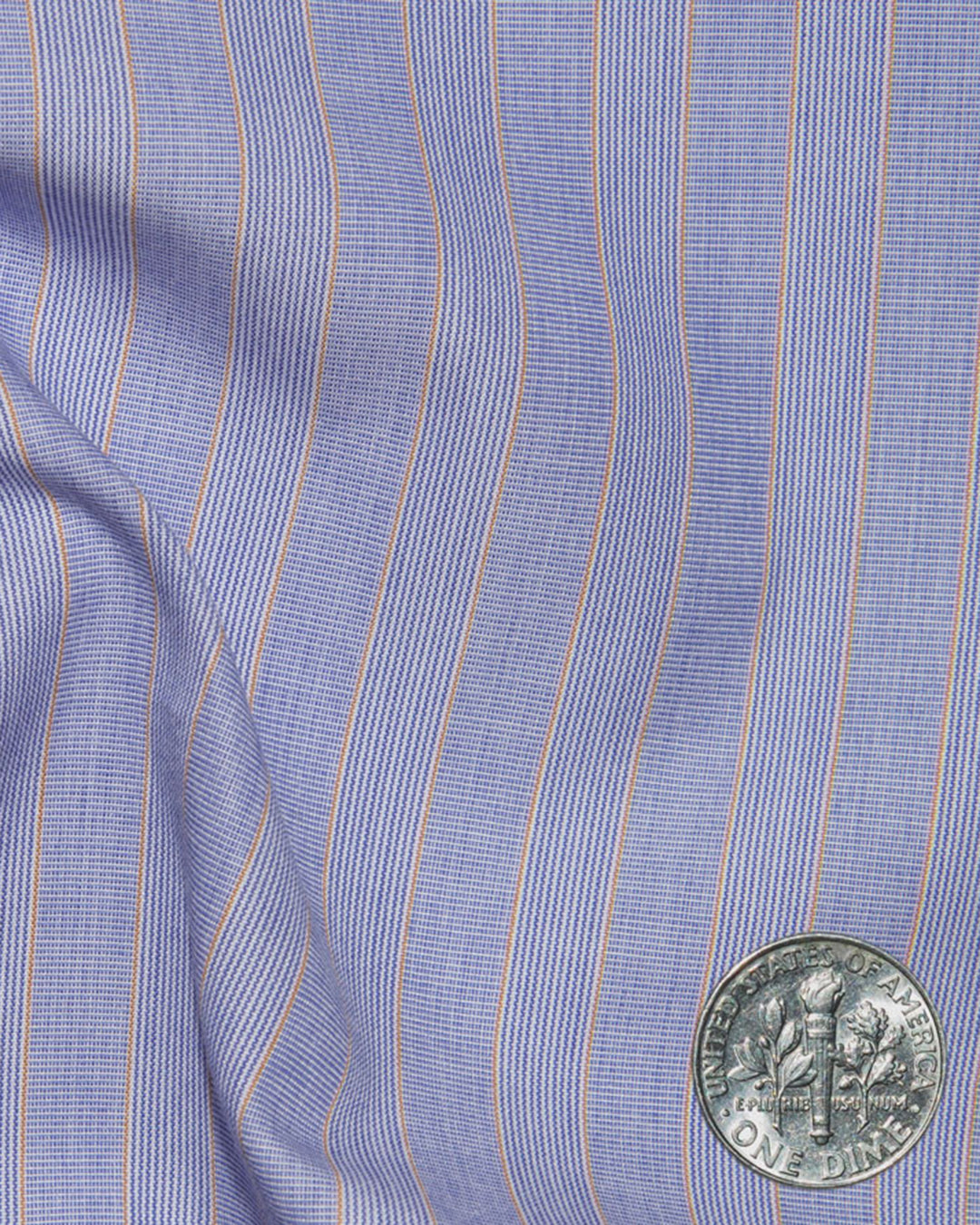 Red Pin Stripes on Blue End on End - 4