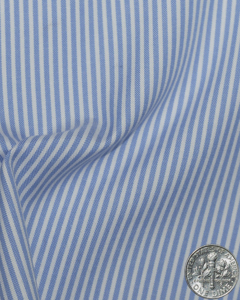 Blue Cornflower Dress Stripes