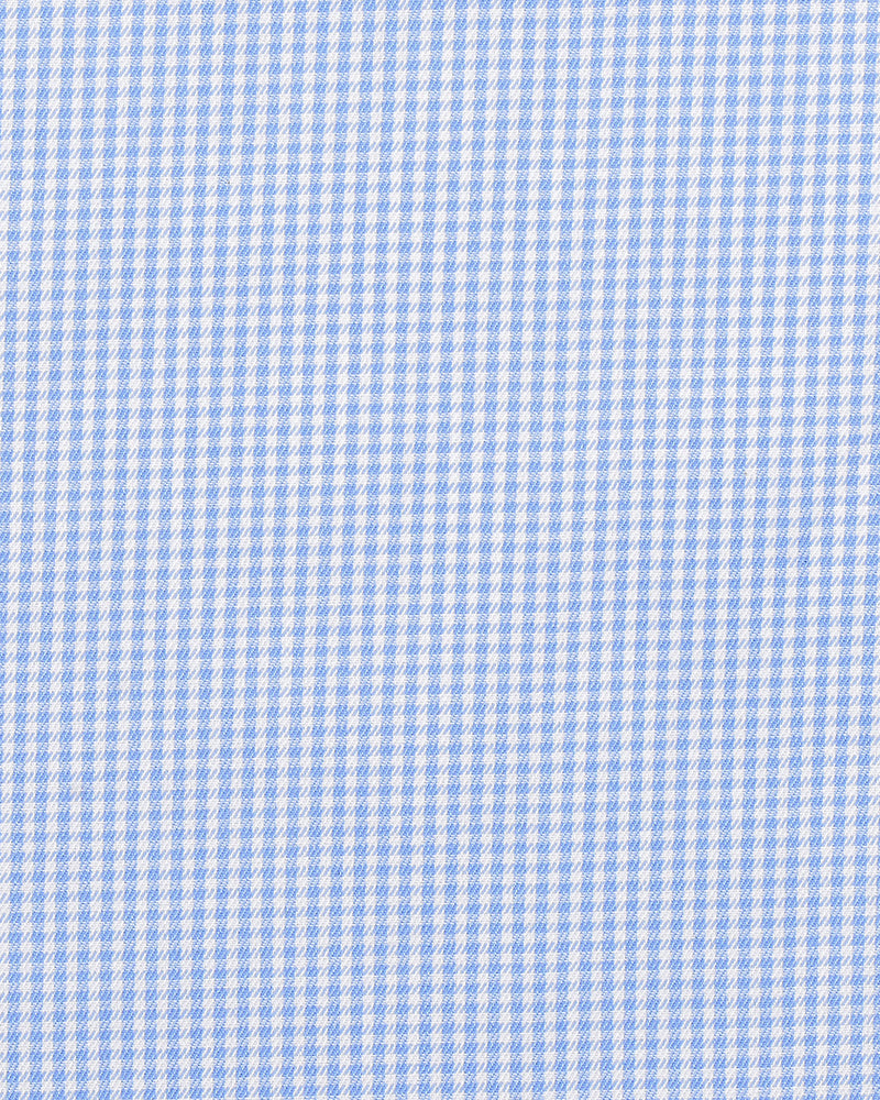 The Finest - Blue Micro Gingham Twill 300/4