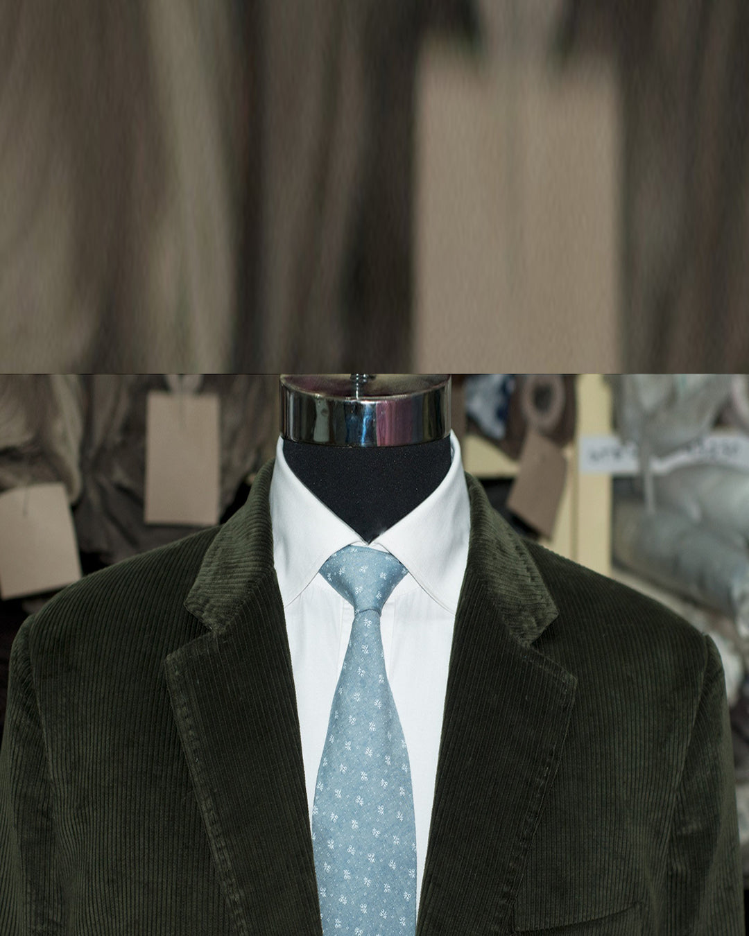 Denim Chambray Wabash Tie - 1