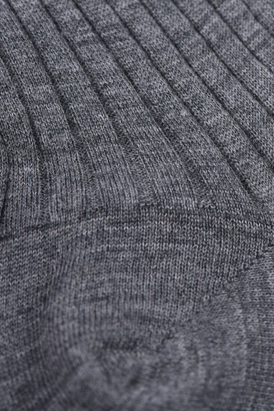 Bresciani  Wool  Socks-Grigio Medio