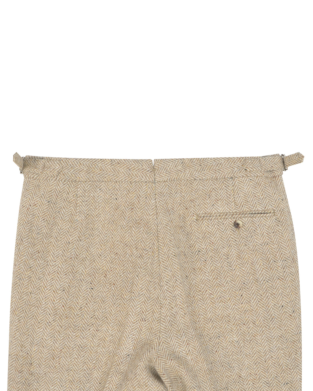 Molloy Herringbone Donegal Tweed Pants - Light Tan - 5