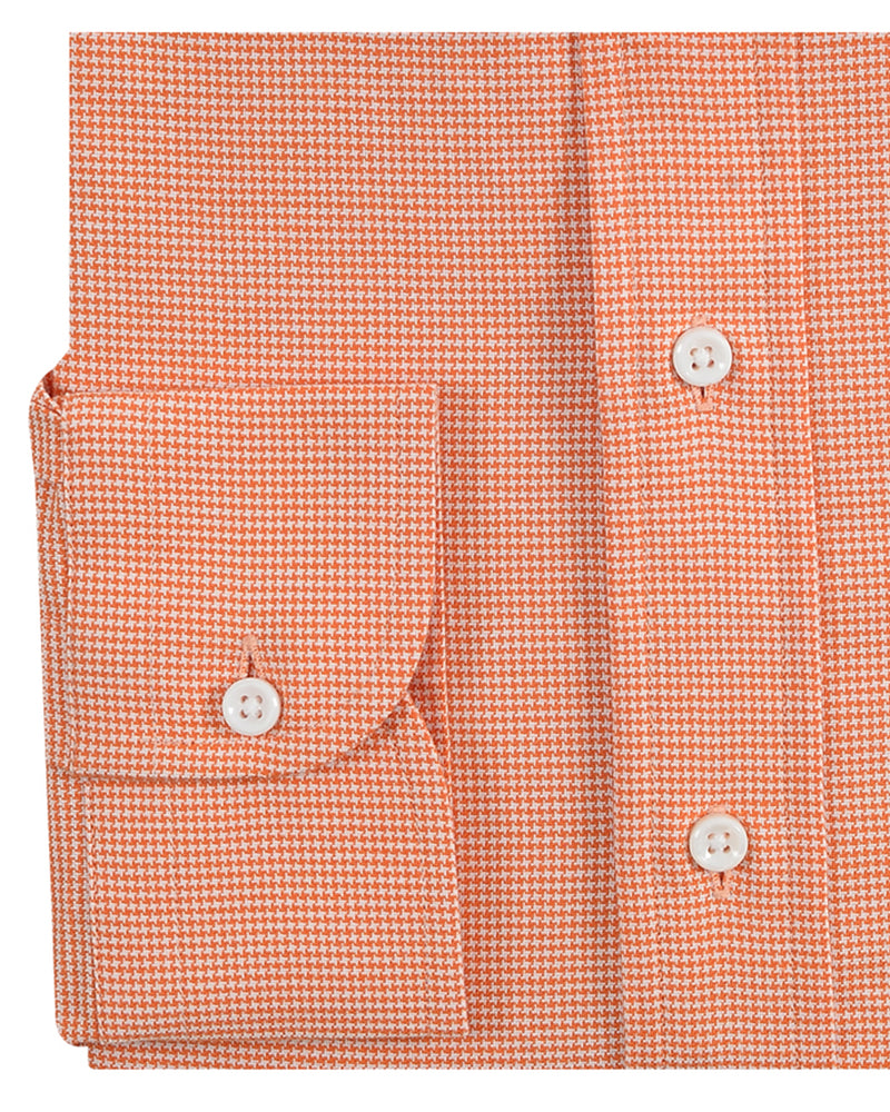 Orange Houndstooth Shirt