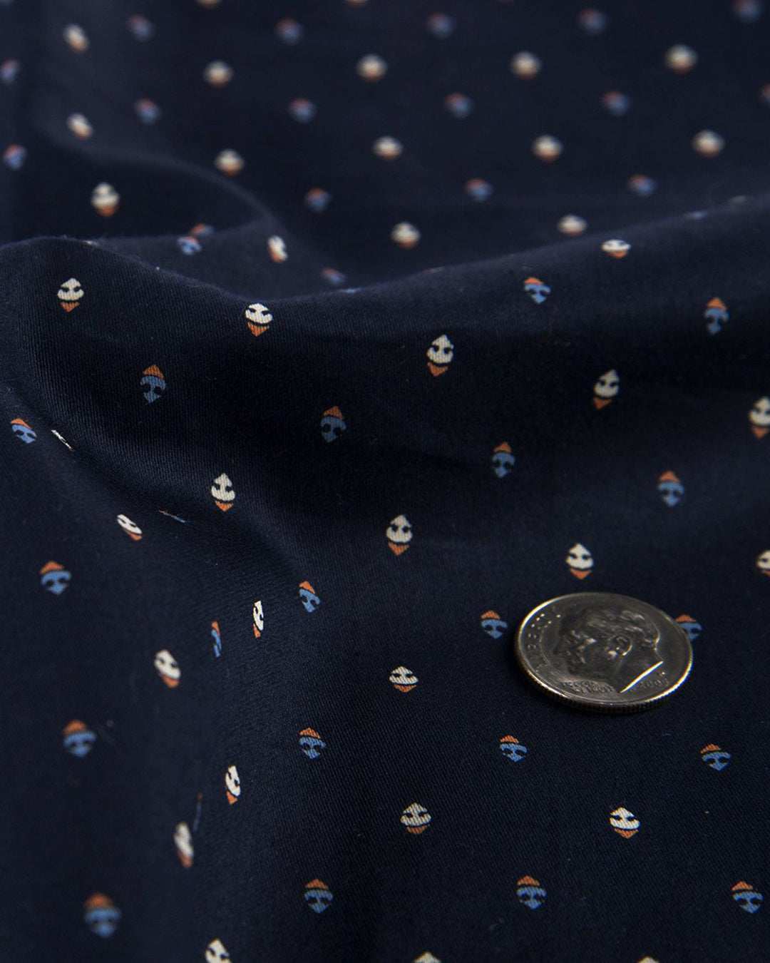 Camp collar PRESET STYLE in Print: Navy Blue Anchor - 3