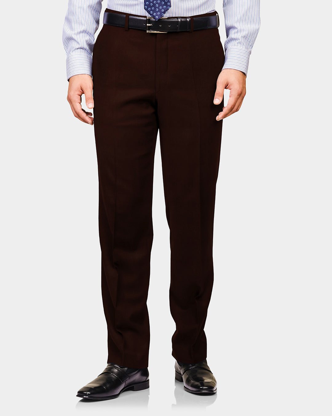 Dark Brown Stretchable chino - 2