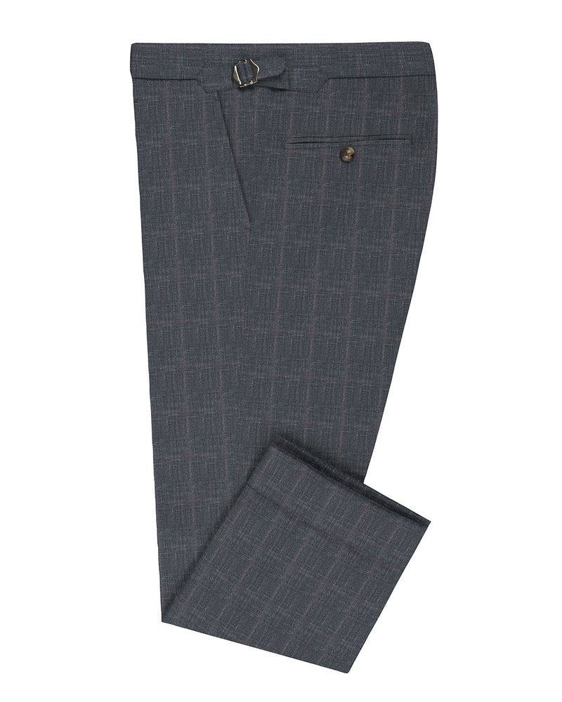 EThomas Shark Shine Silver Windowpane Checks