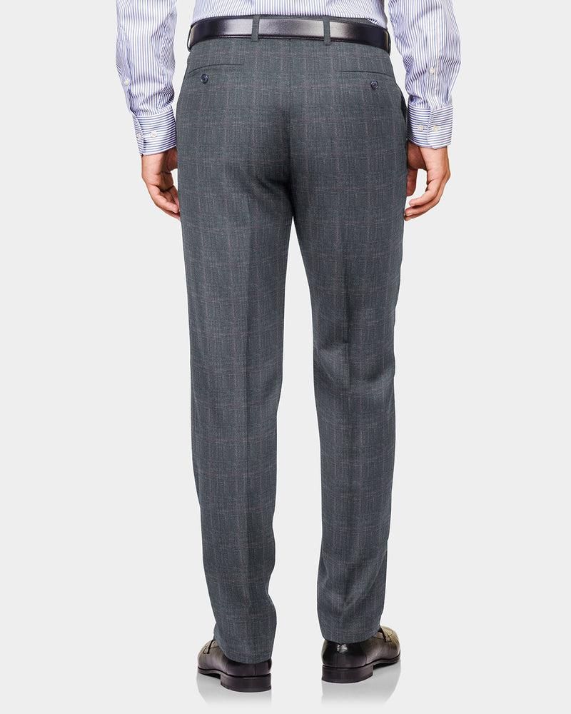 EThomas Shark Shine Silver Windowpane Checks