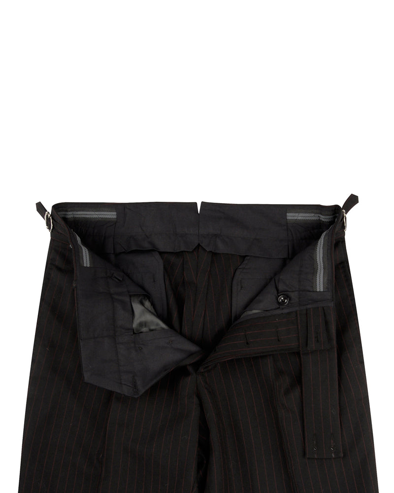 Dugdale Royal Classic: Black Twill with Brown Pinstripes