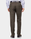 Performance Chino: Brown Herringbone