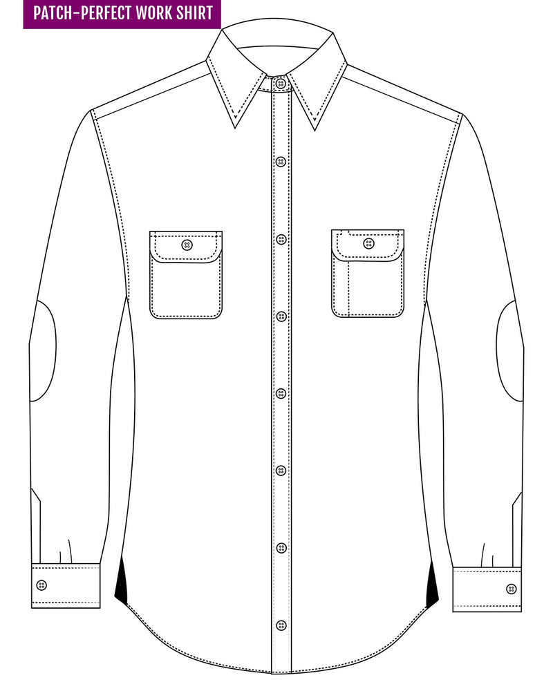 Twill Flannel Dark Blue Work Shirt