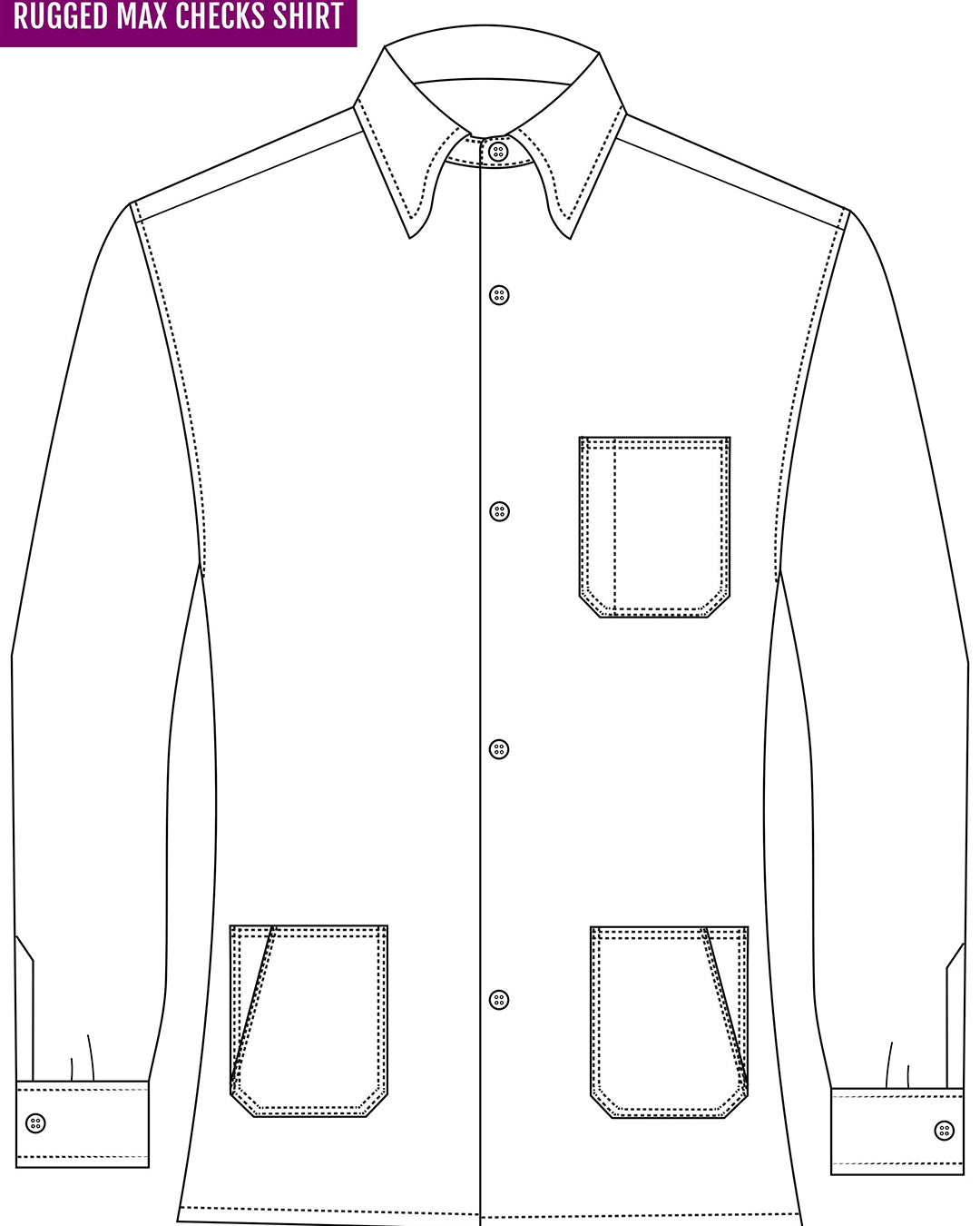 Brown Tan White Twill Flannel Work Shirt - 6