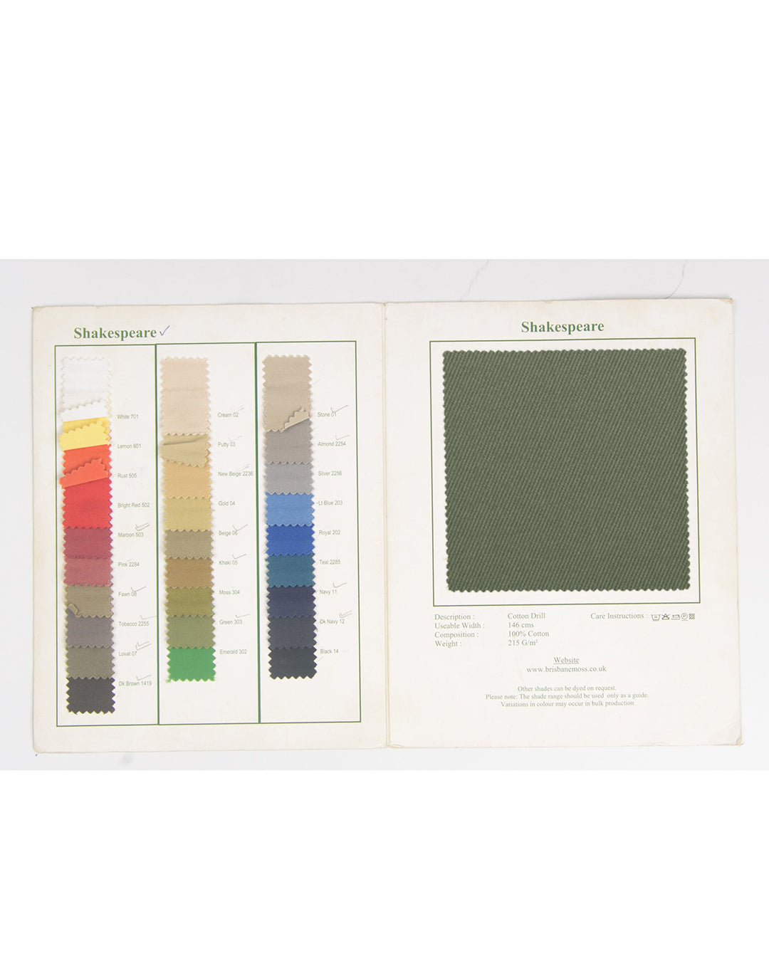 Brisbane Moss Green Twill - 4