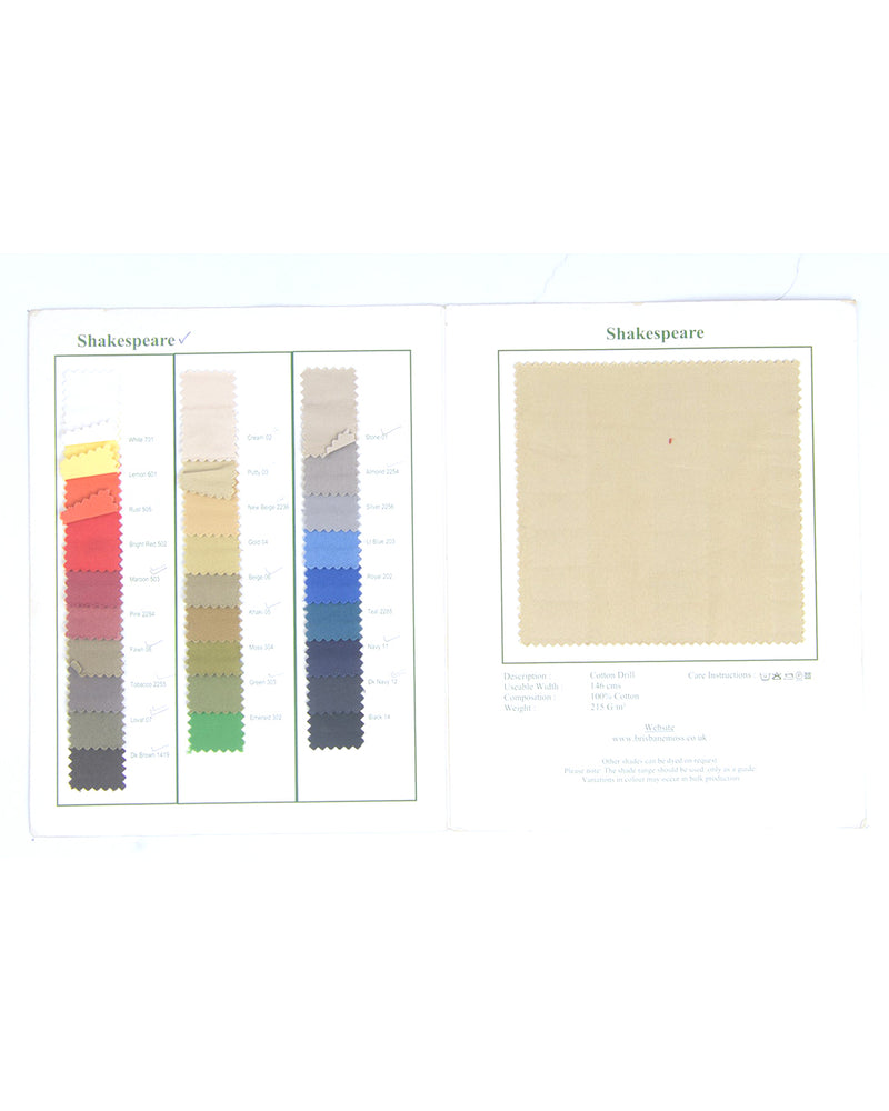 Brisbane Moss Navy Blue Twill