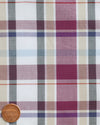 Easy-to-Iron Maroon White Ecru Oxford Checks