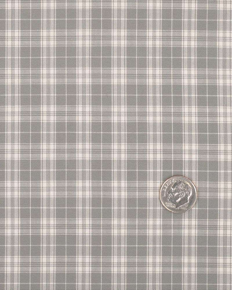 Grey Off-White Tattersall Checks