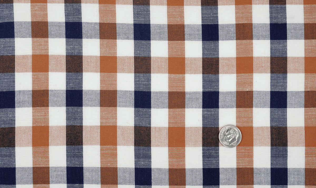 Navy Mustard Macro Gingham Checks - 5