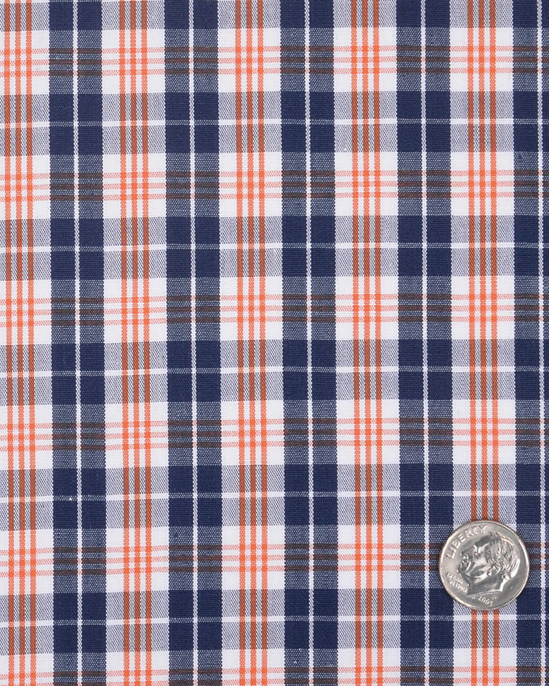 Navy Orange White Tartan Checks - 4