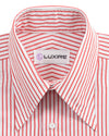 Friday Shirt: Red Pencil Stripes On White
