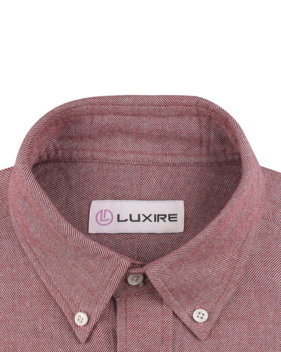 Red Twill Flannel Work Shirt