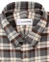 Brown Ecru Checks Flannel Shirt