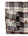 Brown Ecru Checks Flannel Shirt