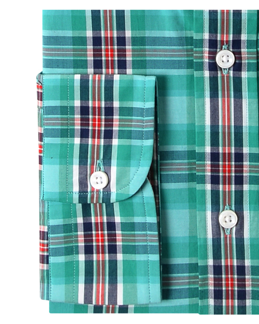 Sea Green Navy Red Madras Checks - 3