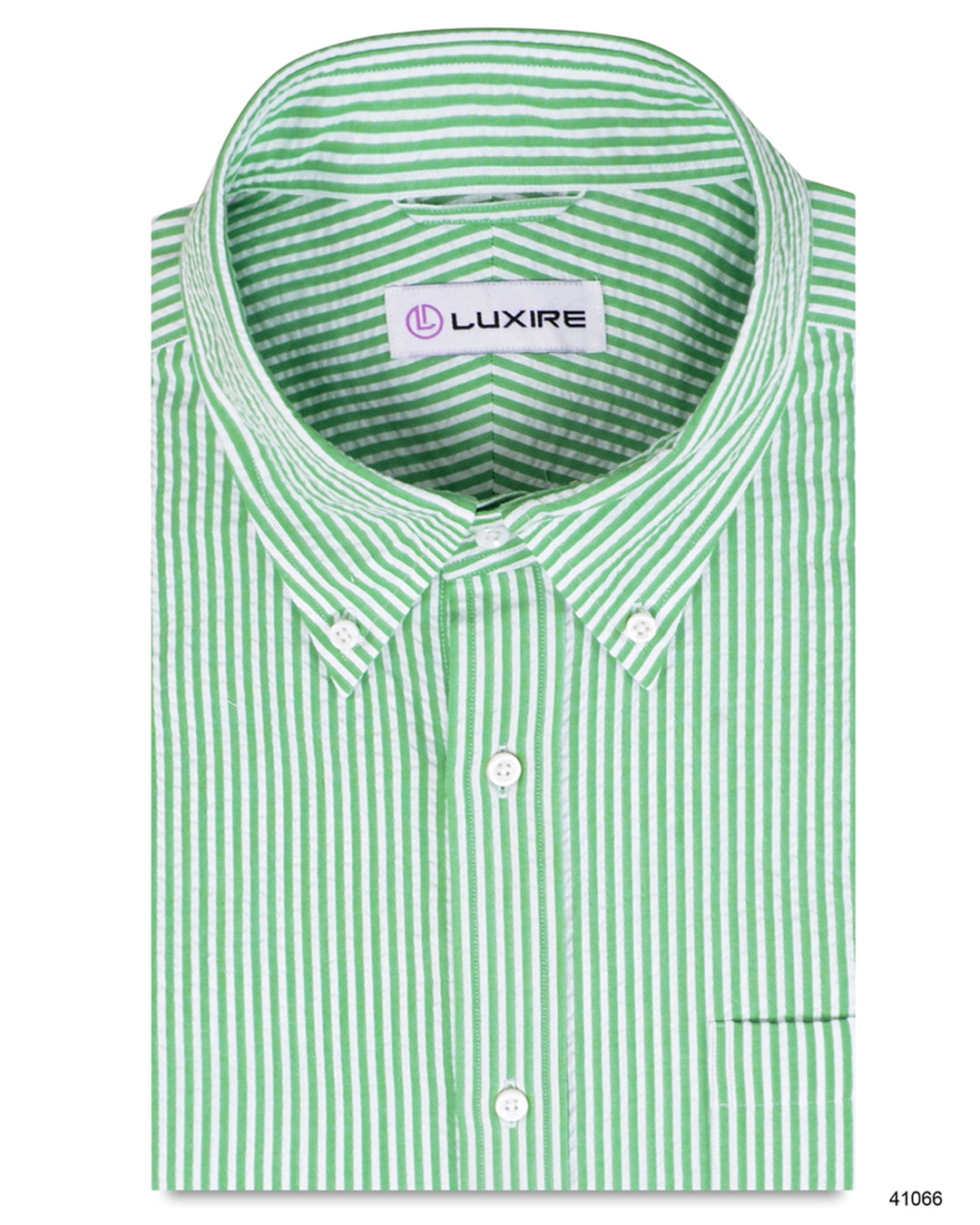 Fern Green Candy Stripes Seersucker - 1