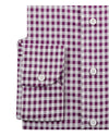 Monti Purple White Small Gingham Twill